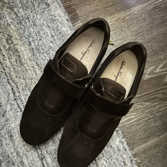 Salvatore Ferragamo Dark Brown Sneakers, size 9 - Picture 4 of 4